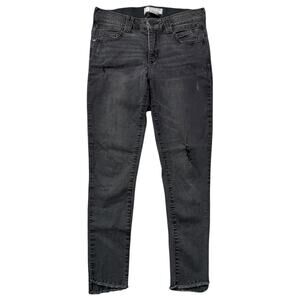 Democracy Black Distressed Stretchy Skinny Jeans - 6